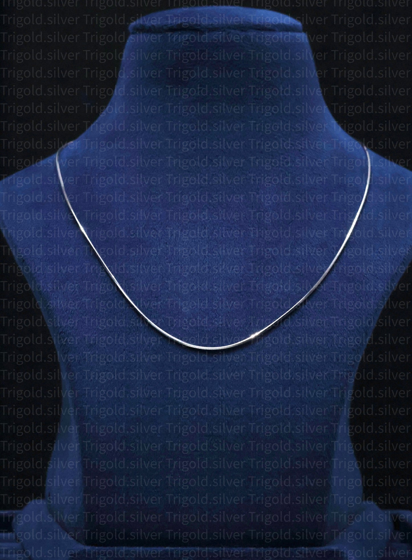 Silvano Platinum Finish Silver Chain