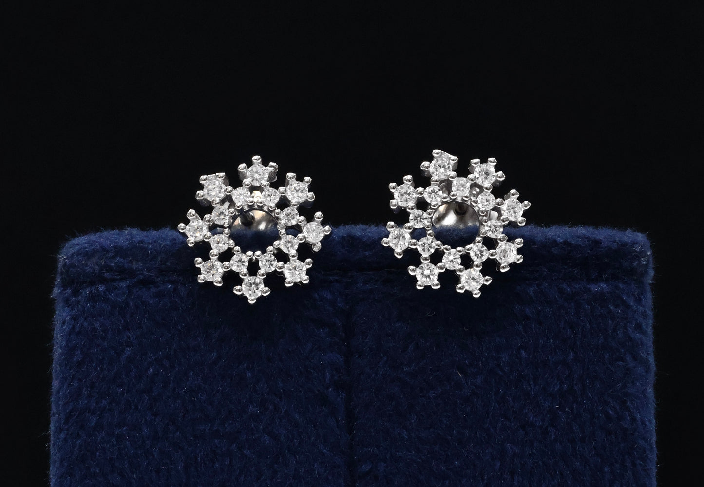 Graceful 92.5 Sterling Silver Snowflake Stud Earrings