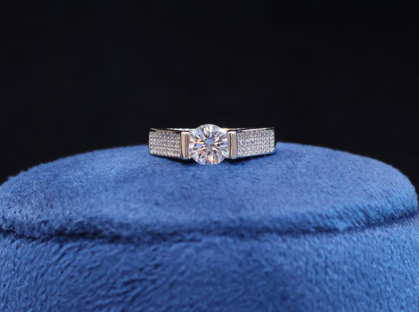 92.5 Pure Silver Solitaire Ring Design 8