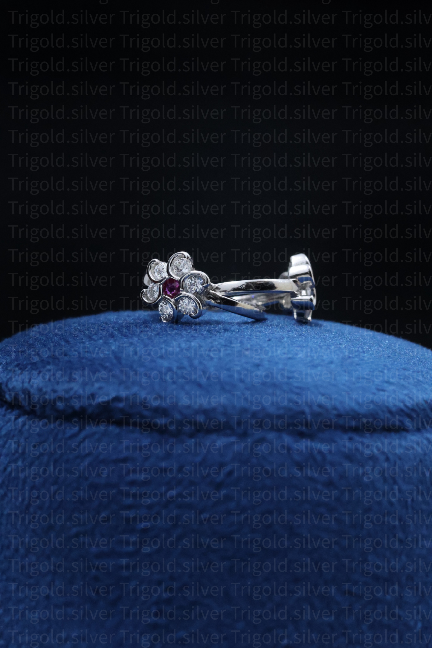 92.5 Sterling Silver Floral Toe Ring