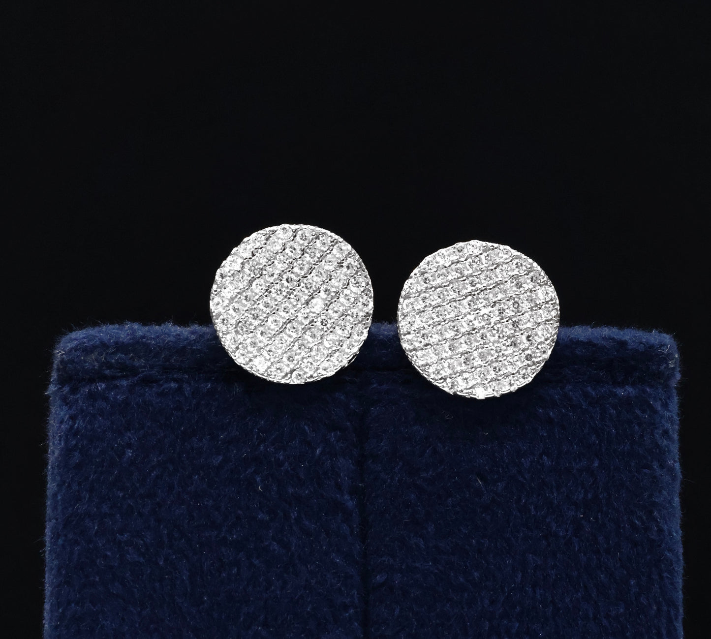 Lustrous 92.5 Sterling Silver Multi Stone Stud Earrings