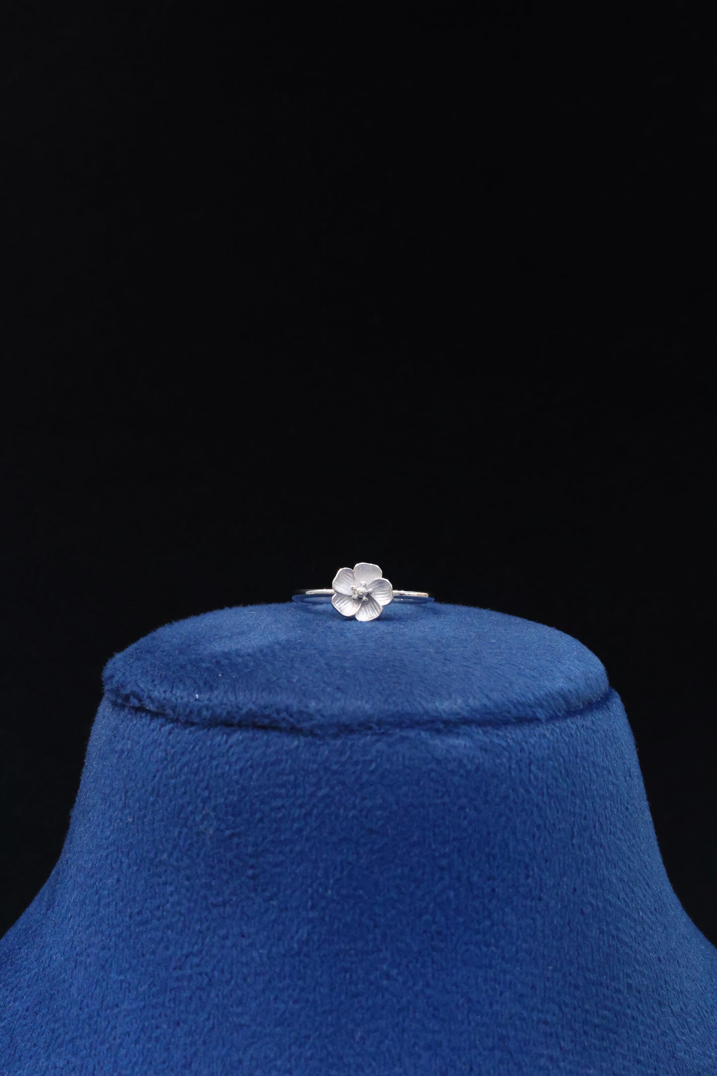 92.5 Pure Silver Ring blossom flower