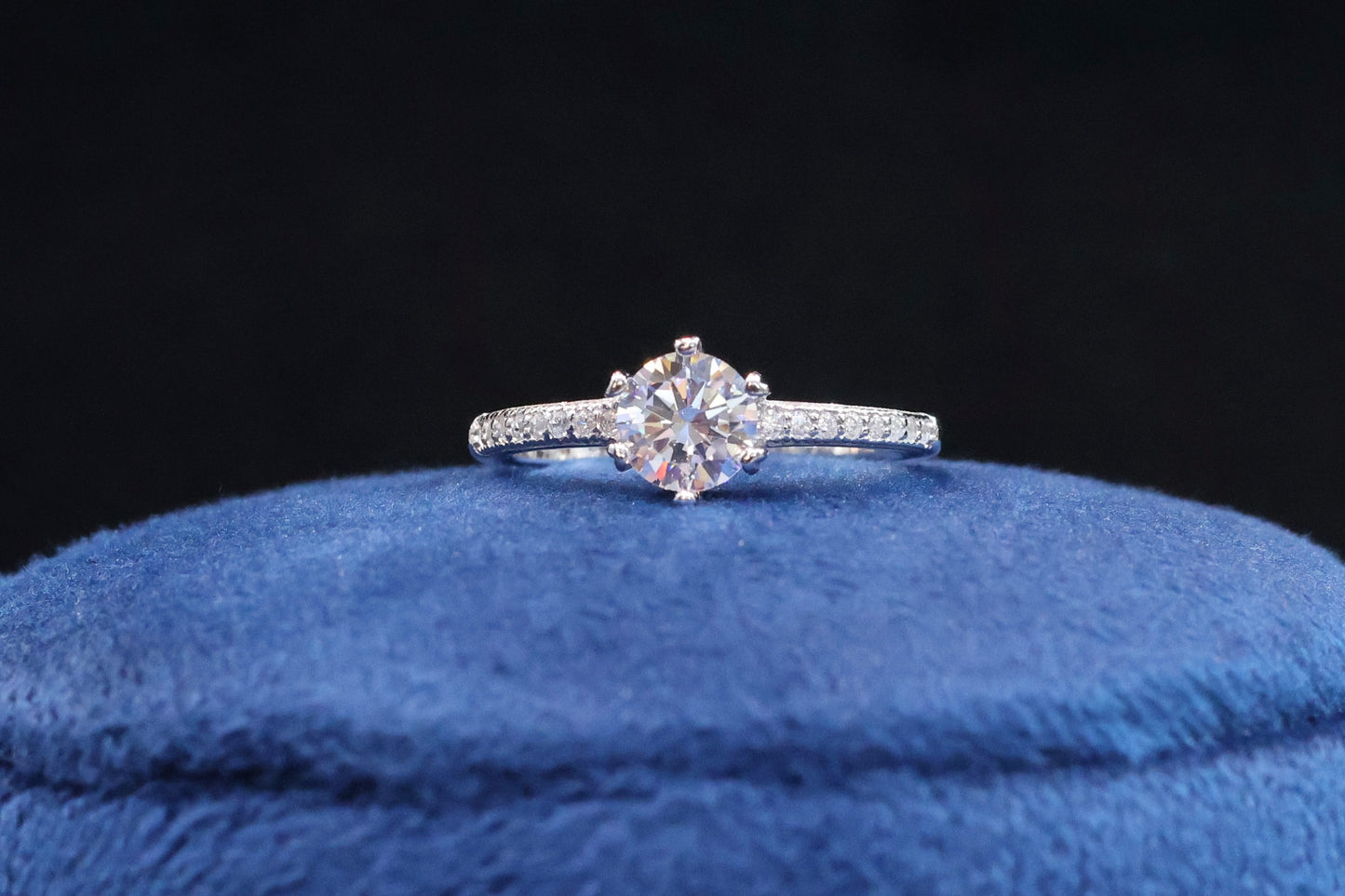 92.5 Pure Silver Solitaire Ring Design 7