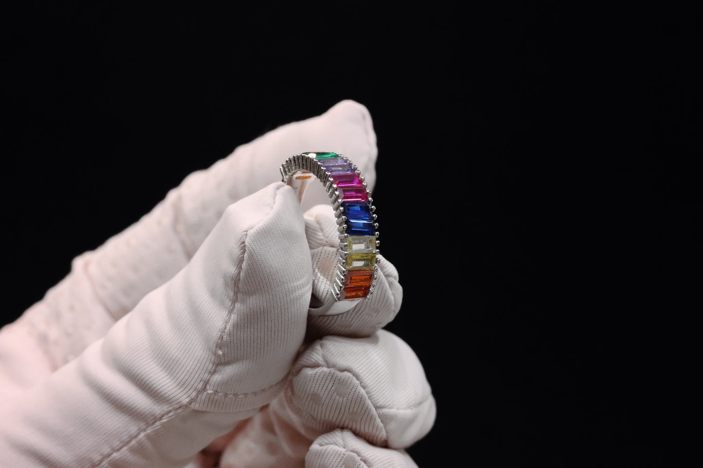 92.5 Pure Silver Rainbow Ring Design 34