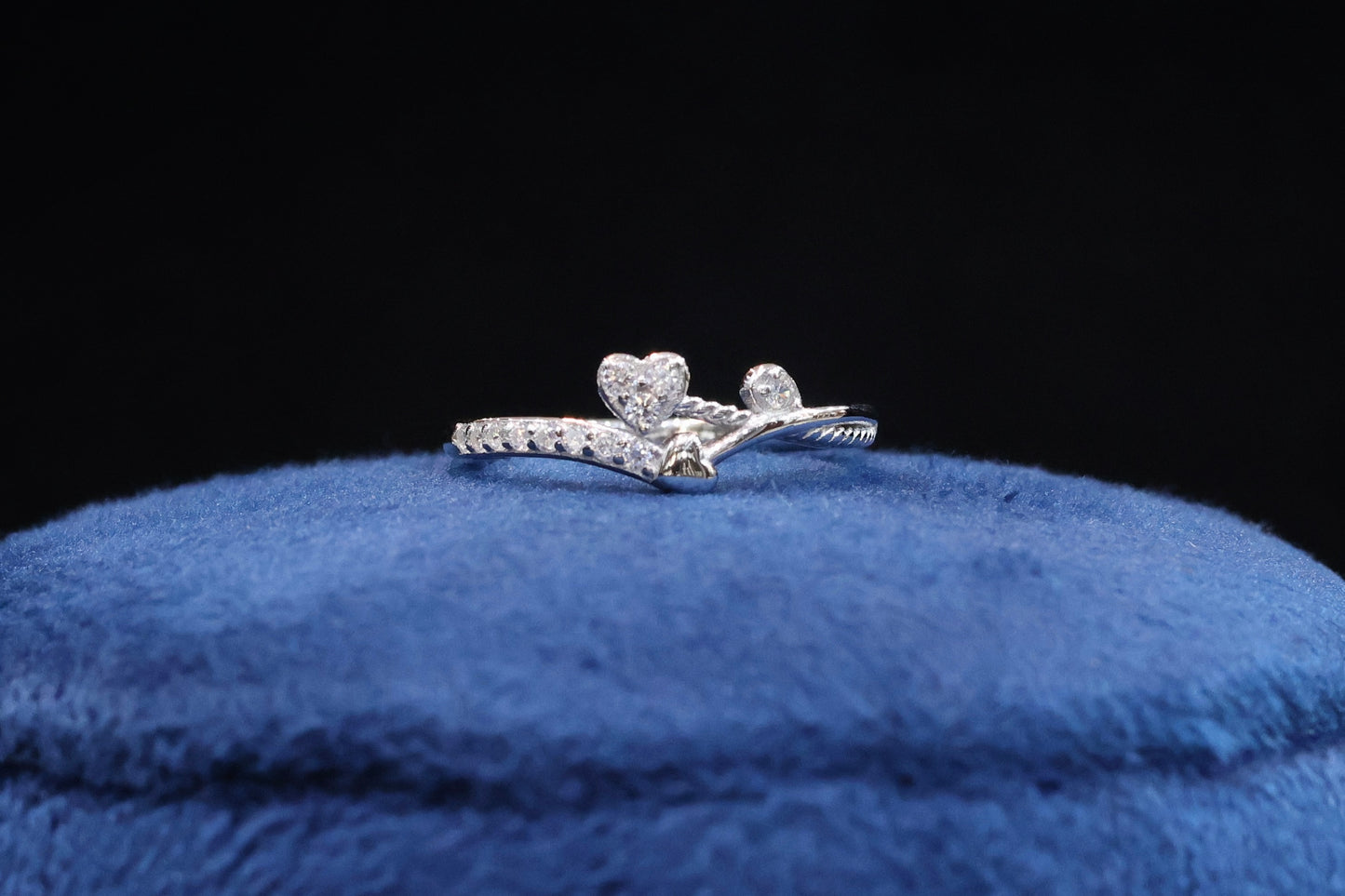 92.5 Pure Silver Ring - Heart Design 29
