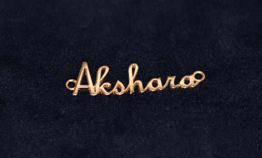 22K Gold Customised Name Pendant – Personalize Your Style