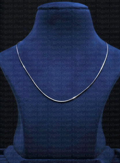 Silvano Platinum Finish Silver Chain