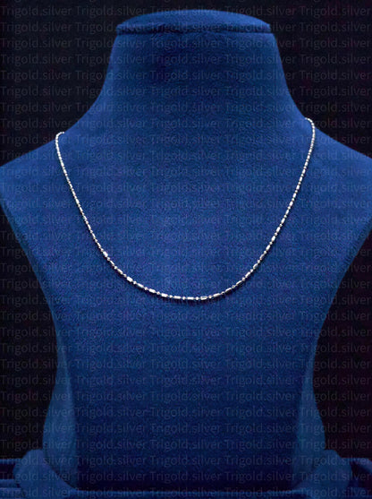 Eterno Platinum Finish Silver Chain