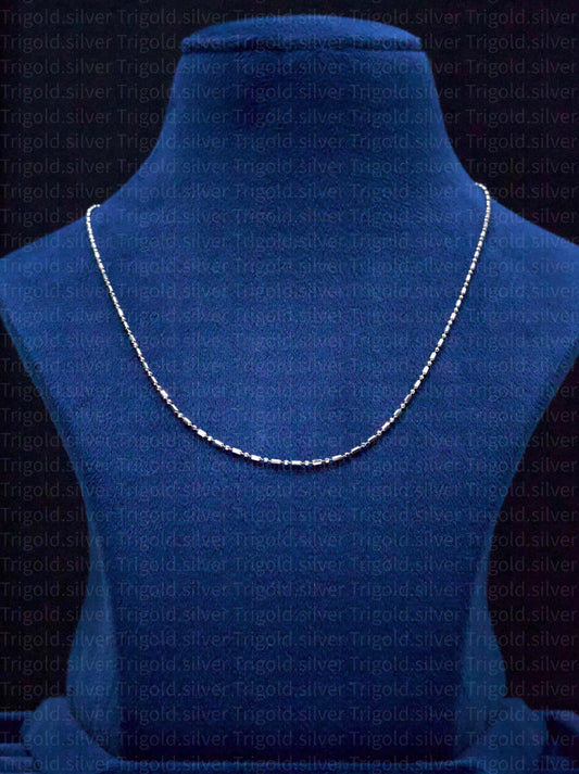 Eterno Platinum Finish Silver Chain