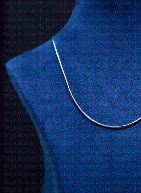 Silvano Platinum Finish Silver Chain