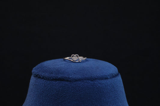 92.5 Pure Silver Ring - Halo Heart