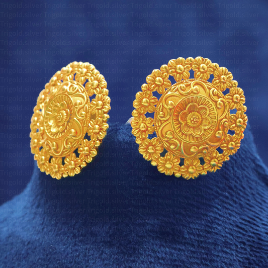 22K Gold Floral Elegance Earrings