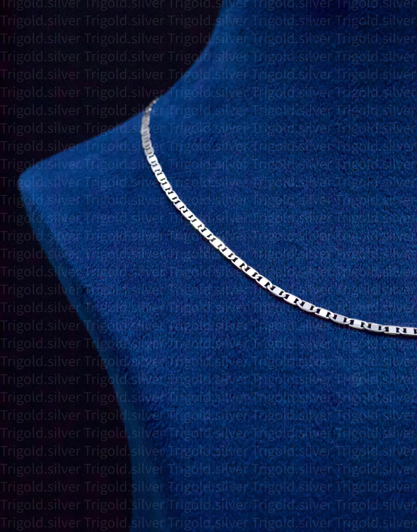 Vincta Platinum Finish Silver Chain