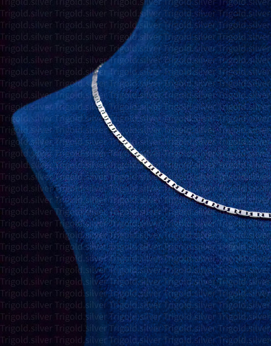 Vincta Platinum Finish Silver Chain