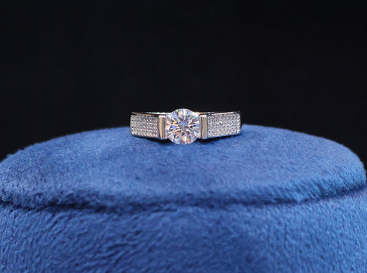 92.5 Pure Silver Solitaire Ring Design 8