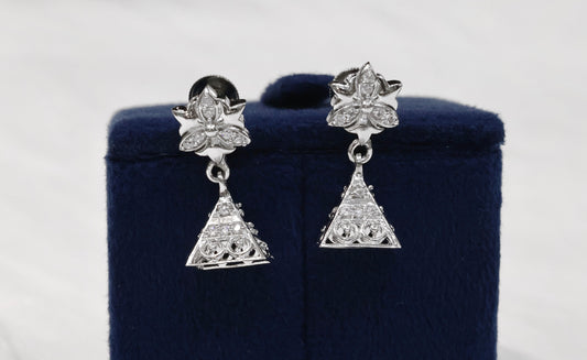Classic 92.5 Sterling Silver Jhumka Earrings