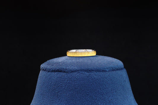 92.5 Pure Silver Ring - Gold Tone