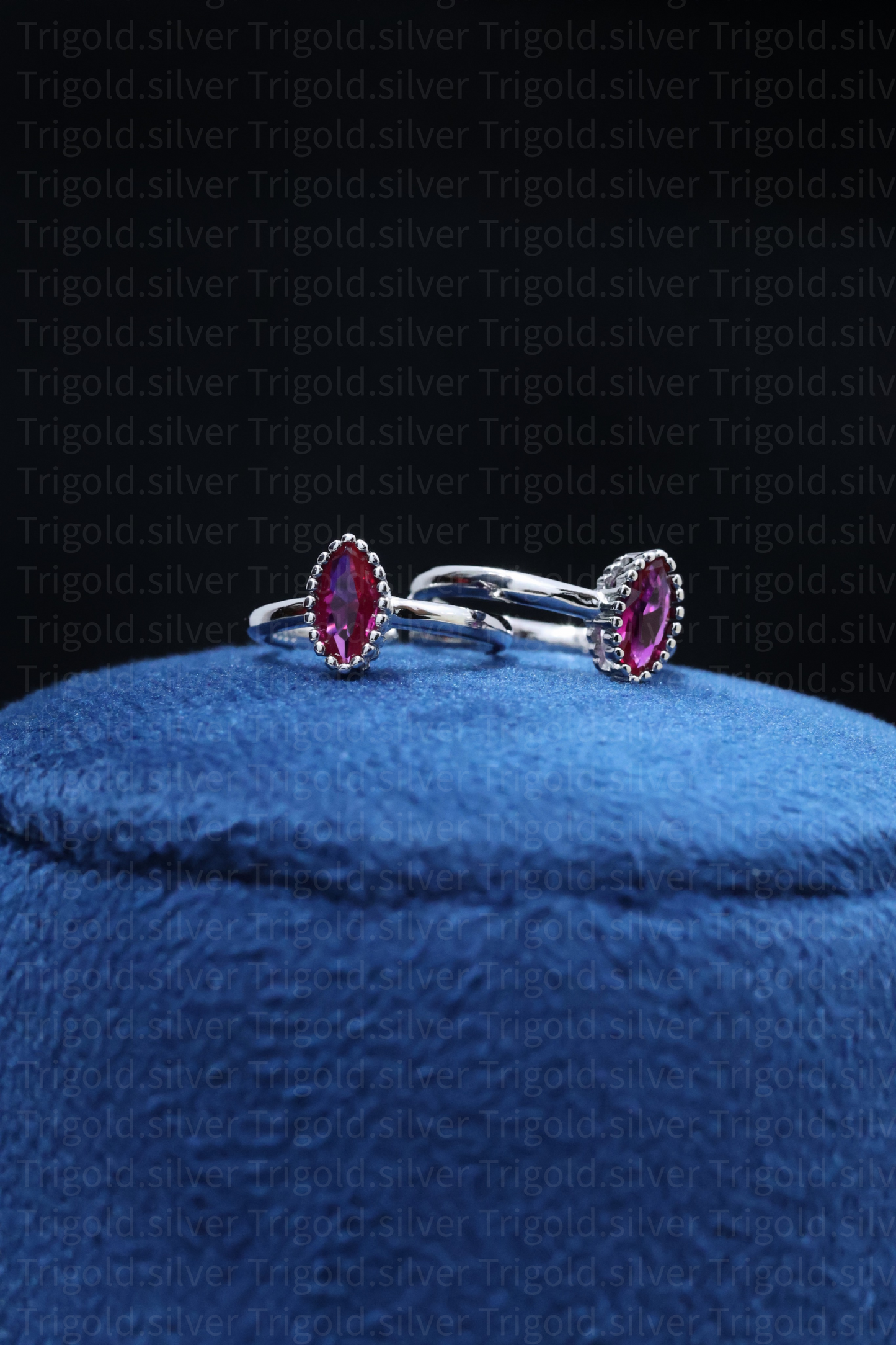 92.5 Sterling Silver Art Ruby Toe Ring