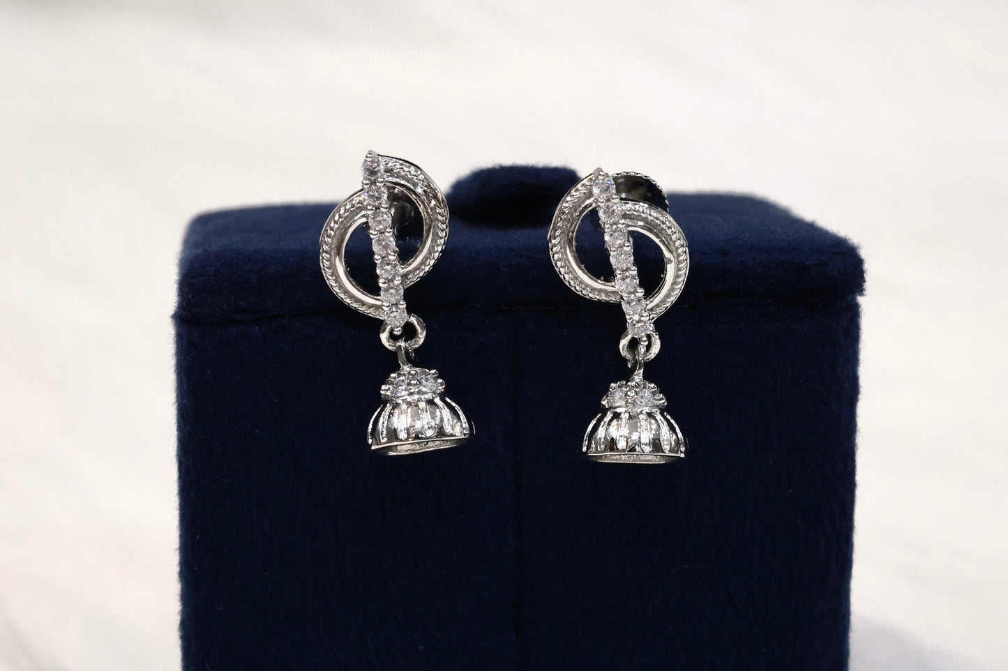 Charming 92.5 Sterling Silver Jhumka Earrings