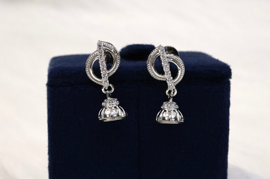 Charming 92.5 Sterling Silver Jhumka Earrings