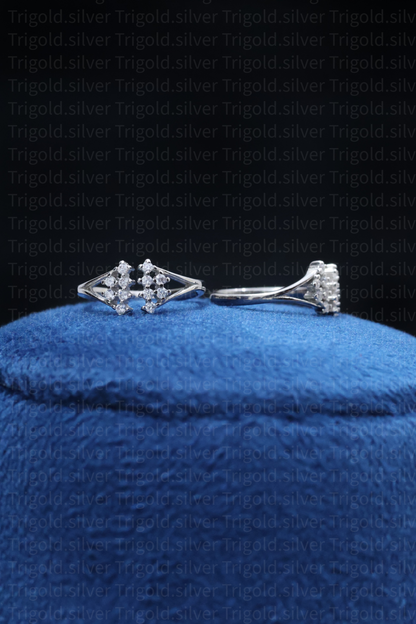 92.5 Sterling Silver Toe Rings – white stones