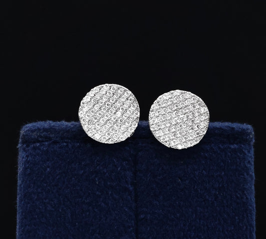 Lustrous 92.5 Sterling Silver Multi Stone Stud Earrings