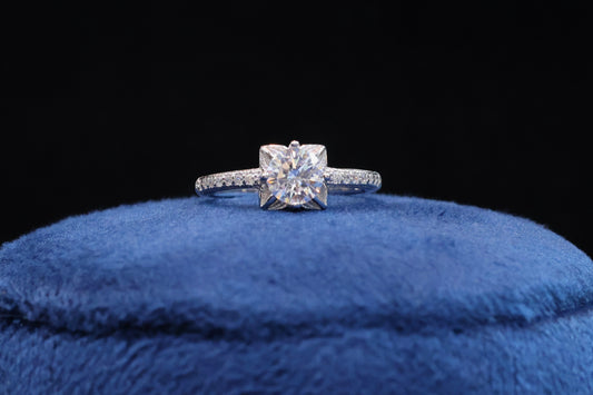 92.5 Pure Silver Solitaire  Ring Design 30