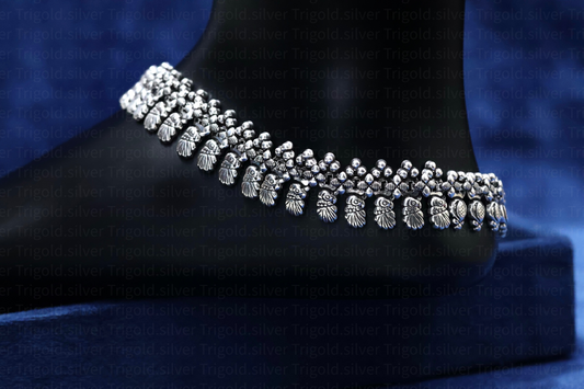 Antique Polish 92.5 Silver Anklet