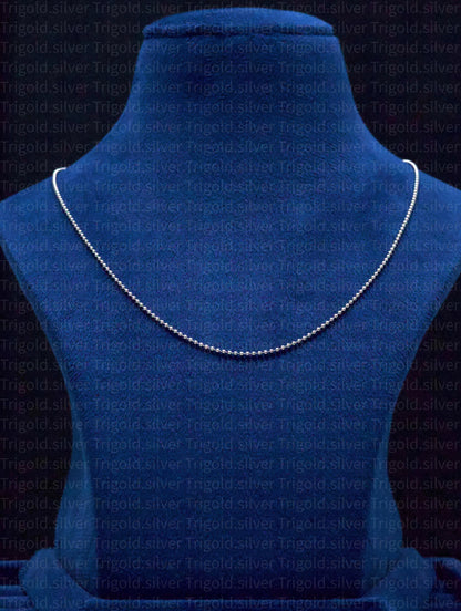 Eleganza Platinum Finish Silver Chain