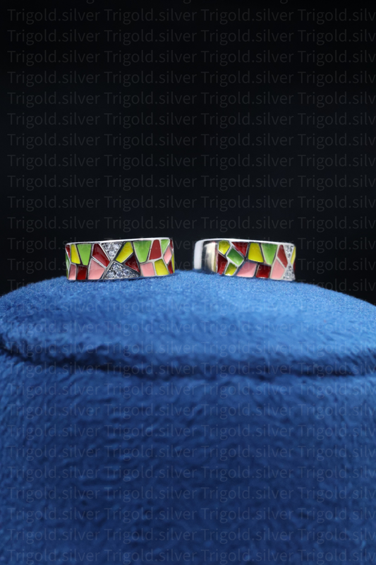 Enamel Art 92.5 Silver Toe Rings