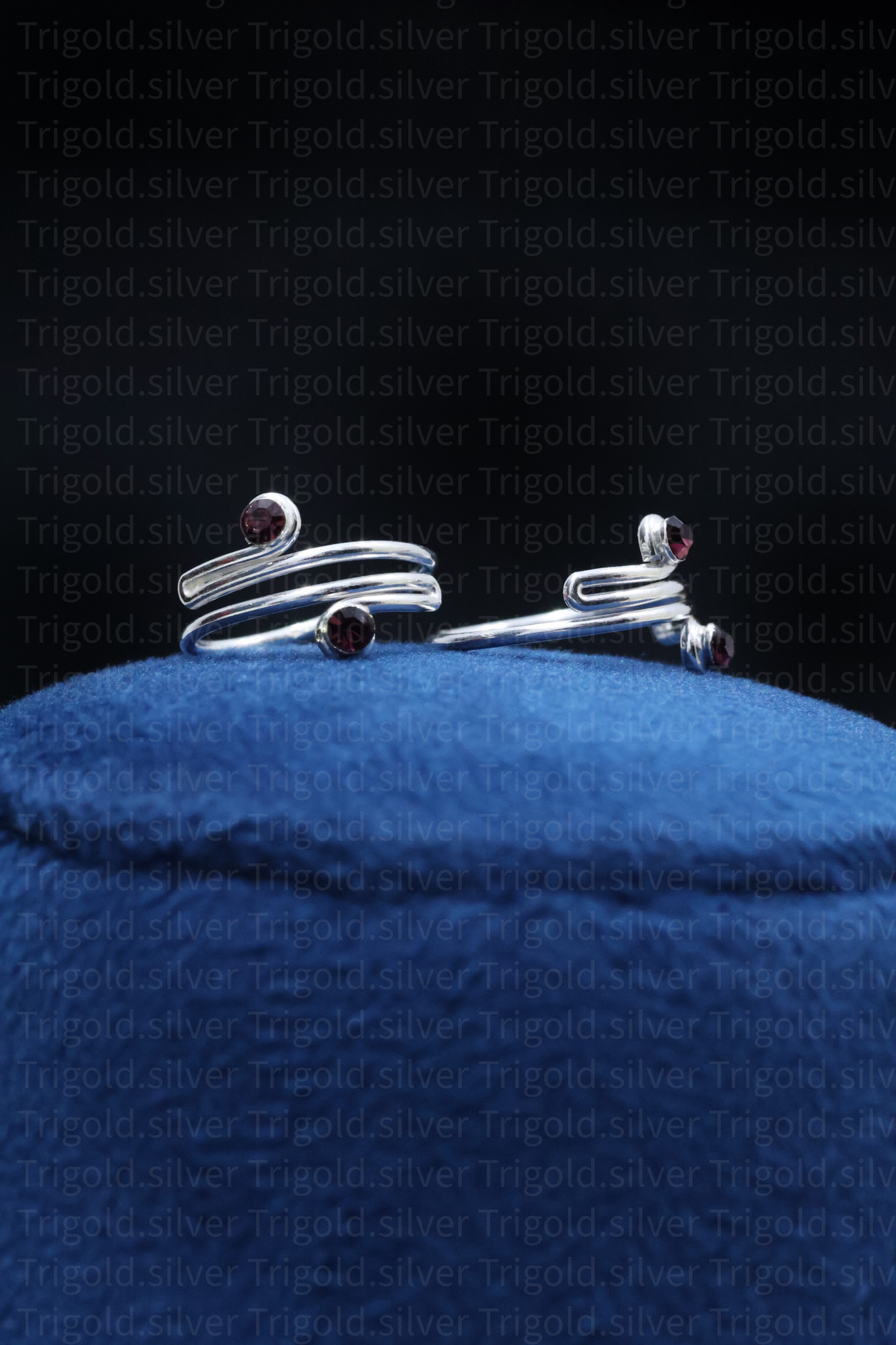 92.5 Sterling Silver Spiral Toe Rings