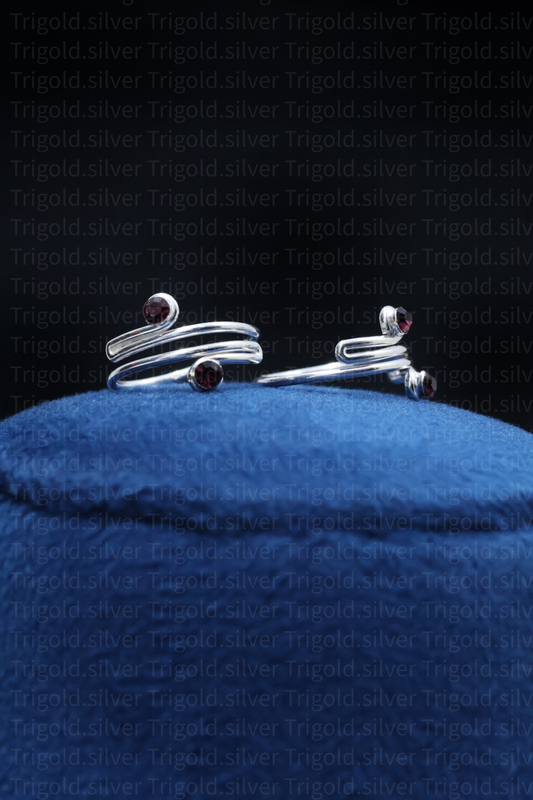 92.5 Sterling Silver Spiral Toe Rings