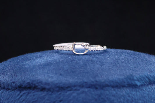 92.5 Pure Silver kitty Ring