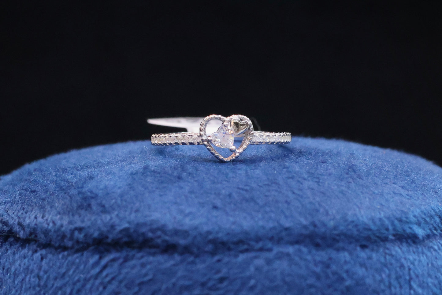92.5 Pure Silver Ring - Heart Design 17