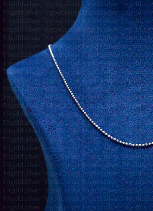 Eleganza Platinum Finish Silver Chain