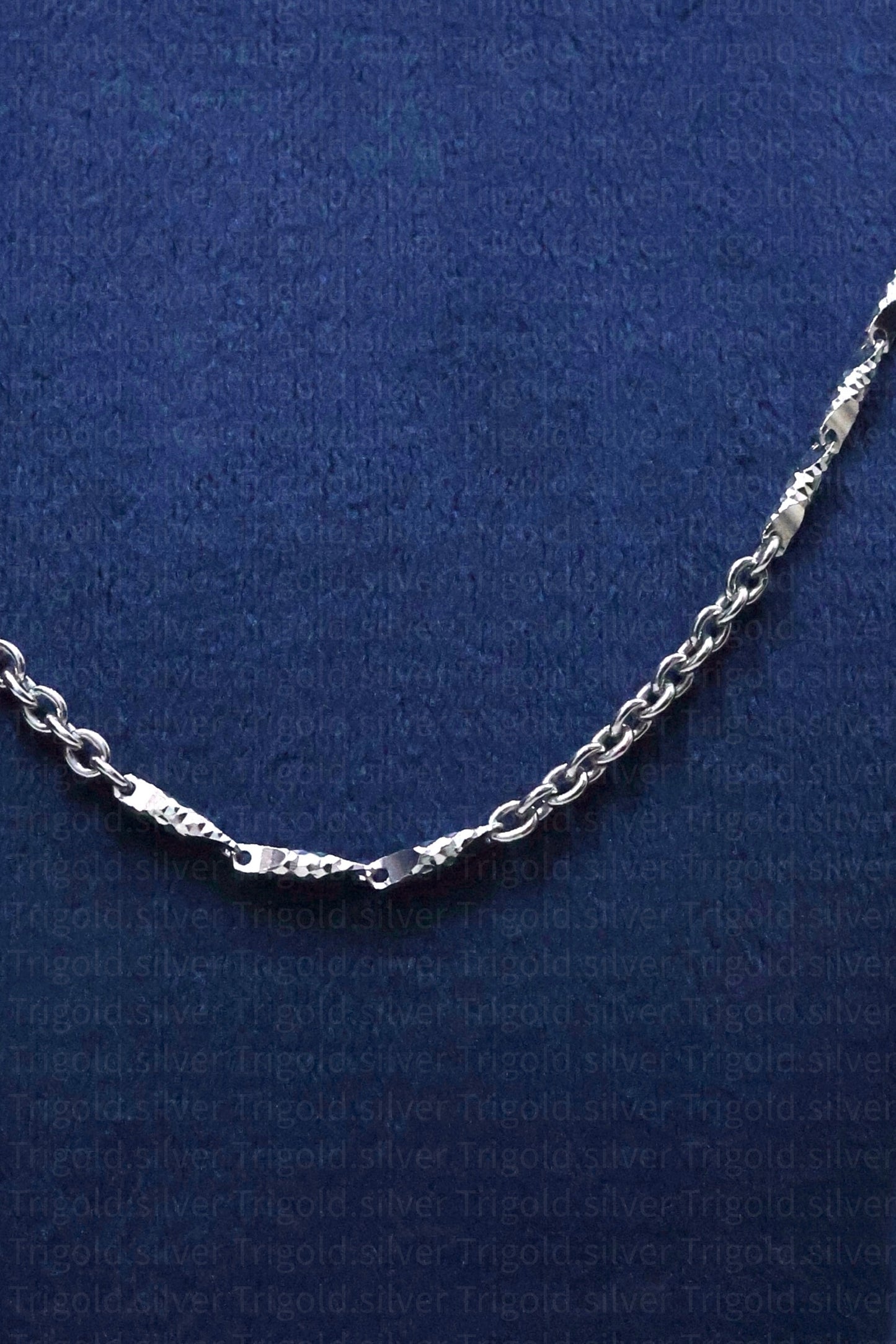 Regal Platinum Finish Silver Chain