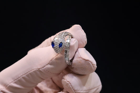 92.5 Pure Silver Serpent Ring Design 35