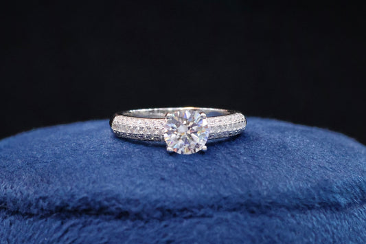 92.5 Pure Silver Solitaire Ring Design 12