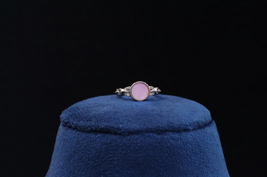 92.5 Pure Silver Ring - MOP Pink