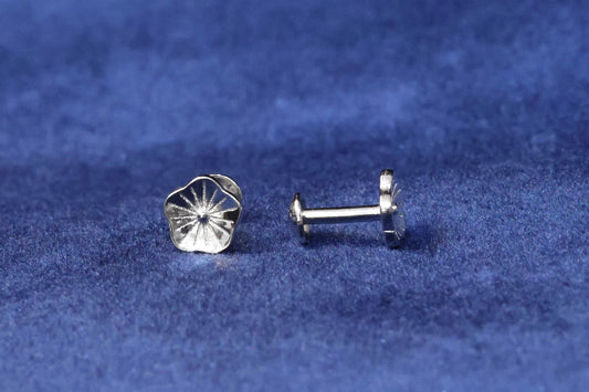 Premium 92.5 Sterling Silver Blossom Flower Stud Earrings