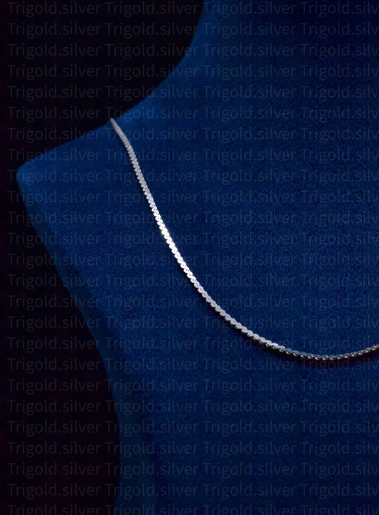 Aura Platinum Finish Silver Chain